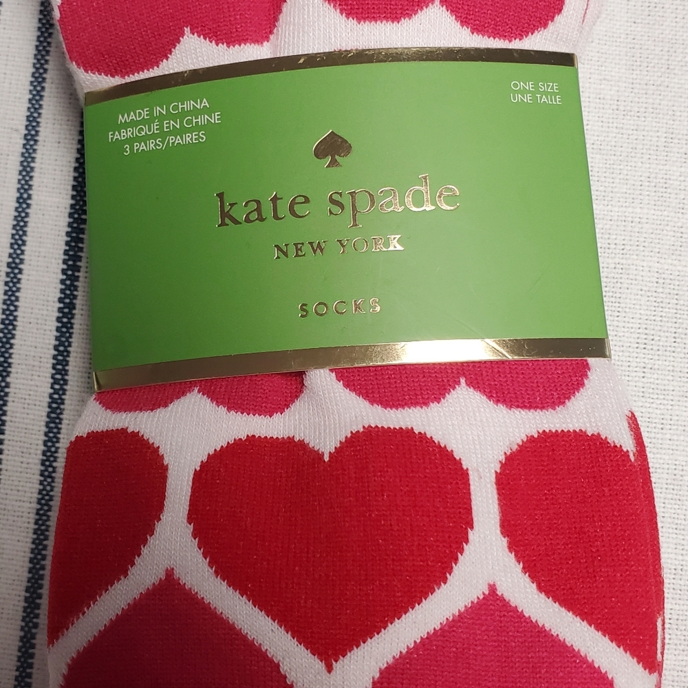 Kate Spade 3 packs socks One size. NWT.